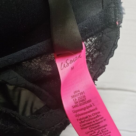 La Senza Sexy Black Lingerie Chemise Racerback Rhinestone Underwire Boudoir - Picture 9 of 10